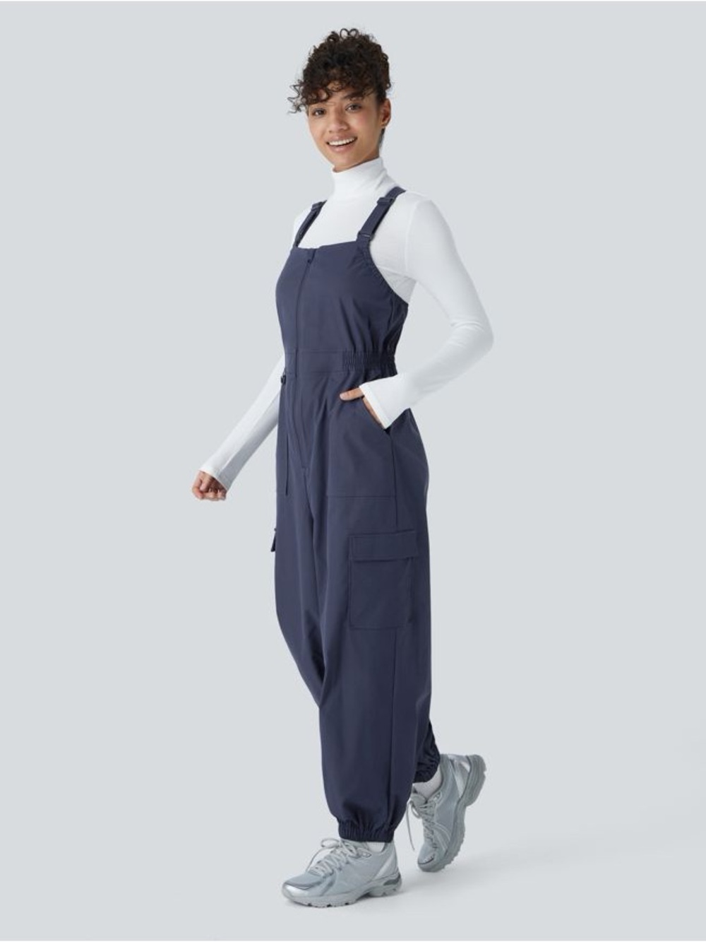 HALARA Water Repellent Wear-Resistant Zipper Pockets Camping Overalls